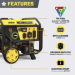Champion 4000 Watt Tri Fuel Portable Generator Electric Start + CO Shield - Image 3