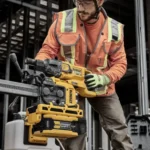 DeWalt concrete coring stand with removable transport wheels