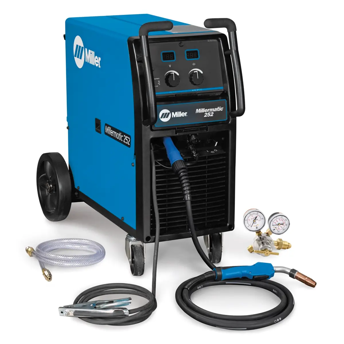 Miller-Electric-Millermatic-252-MIG-Welder-front-digital-control-panel.webp Miller Electric Millermatic 252 MIG Welder - Image 1